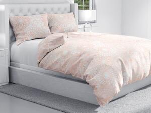 Biante Bavlnené posteľné obliečky Sandra SA-275 Svetlo lososové mandaly na bielom Predĺžené 140x220 a 70x90 cm