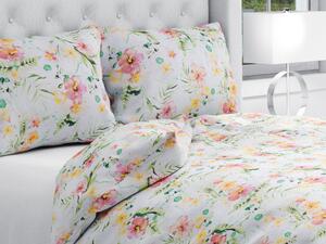 Biante Bavlnené posteľné obliečky Sandra SA-283 Havajské kvety Predĺžené 140x220 a 70x90 cm
