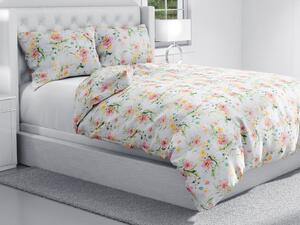 Biante Bavlnené posteľné obliečky Sandra SA-283 Havajské kvety Jednolôžko 140x200 a 70x90 cm