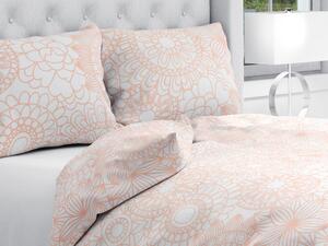 Biante Bavlnené posteľné obliečky Sandra SA-275 Svetlo lososové mandaly na bielom Predĺžené 140x220 a 70x90 cm