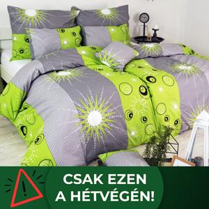 Obliečky bavlnené Tilia zelené EMI: Štandardný set jednolôžko obsahuje 1x 140x200 + 1x 70x90