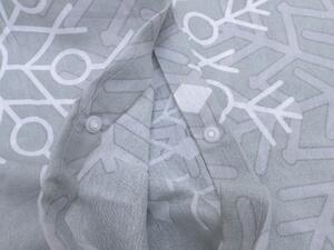 Bavlnené obliečky VIANOČNÉ VLOČKY sivé Rozmer obliečky: 70 x 90 cm | 140 x 200 cm
