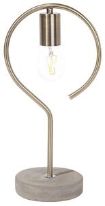 Stolná lampa mosadzná kov syntetický materiál betónový podstavec 40 cm moderný industriálny štýl obývačka spálňa