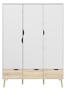 Biela šatníková skriňa Tvilum Oslo, 147 x 200 cm