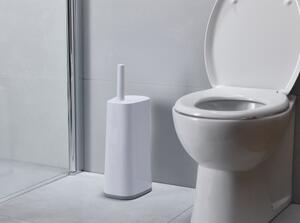 Biela WC kefa so stojanom na toaletný papier Joseph Joseph Flex