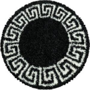 Kusový koberec Hera Shaggy 3301 anthrazit circle