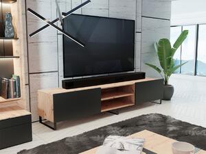 Televízny stolík LING 2 - dub artisan / čierny