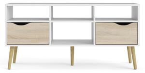 Biely TV stolík Tvilum Oslo, 117 x 57 cm