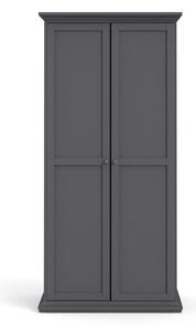 Sivá šatníková skriňa Tvilum Paris, 96 x 201 cm