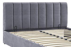 Čalúnená manželská posteľ VIZMA - 160x200 cm, šedá
