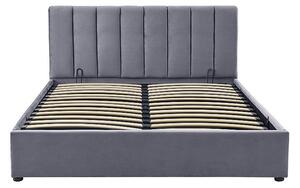 Čalúnená manželská posteľ VIZMA - 140x200 cm, šedá