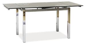 Rozkladací jedálenský stôl IZYDOR - 110x74, šedý / chróm