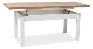 Výškovo nastaviteľný stôl ZDENKO - dub lancelot / biely