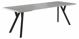 Rozkladací jedálenský stôl TATE - 90x90, betón / čierny