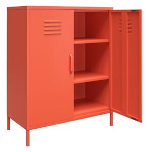 Oranžová kovová komoda Novogratz Cache, 80 x 102 cm