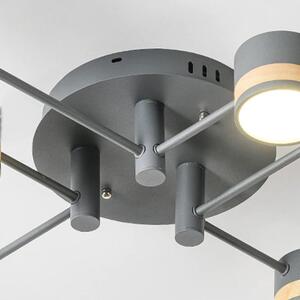 Toolight - LED stropná lampa 6-bodová APP210-3CPR, šedá-hnedá, OSW-08471