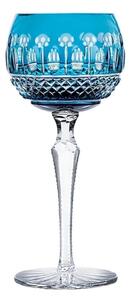 Bohemia Crystal Brúsené poháre na víno Tomy azúrová 190 ml (set po 6 ks)