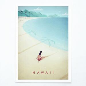 Plagát Travelposter Hawaii, 30 x 40 cm