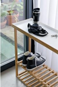 Polica na topánky/úložný stolík s bielou doskou Wireworks Hello Storage