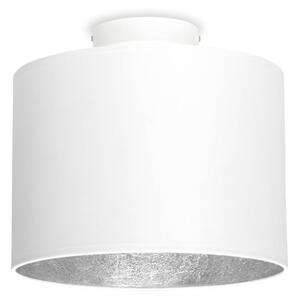 Biele stropné svietidlo s detailom v striebornej farbe Sotto Luce MIKA, Ø 25 cm