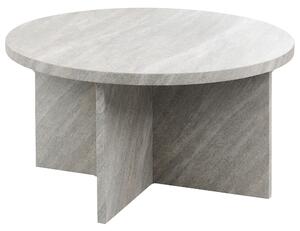Okrúhly konferenčný stolík sivý imitácia kameňa MDF 80 x 42 cm klasický moderný dizajn