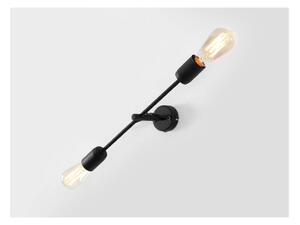 Čierna nástenná lampa na 2 žiarovky CustomForm Twigo, šírka 43 cm