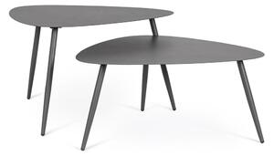 Oceľové záhradné konferenčné stolíky v súprave 2 ks 73,5x77,5 cm Yvonne – Bizzotto