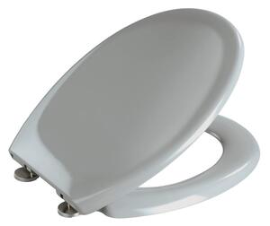 Svetlosivé WC sedadlo s jednoduchým zatváraním Wenko Premium Ottana, 45,2 x 37,6 cm