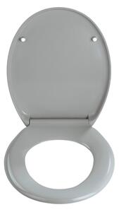 Svetlosivé WC sedadlo s jednoduchým zatváraním Wenko Premium Ottana, 45,2 x 37,6 cm
