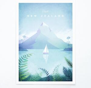 Plagát Travelposter New Zealand, 30 x 40 cm