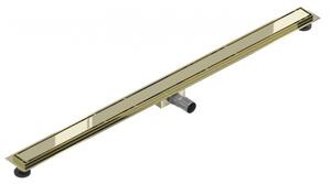 Lineárny odtokový žľab 110 cm MEXEN FLAT 2v1 zlatý