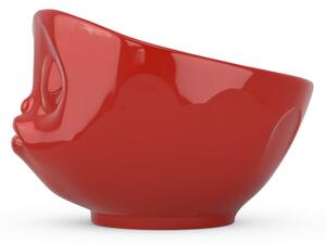 Červená porcelánová bozkávajúca miska 58products