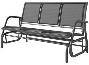 Outsunny Swing Bench 3-miestna záhradná lavička Park Bench Metal 151 x 75 x 85 cm 84B-531