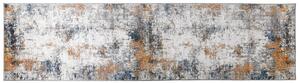 Koberec viacfarebný 80 x 300 cm abstraktný orientálny vzor obdĺžnikový tvar behúň moderný štýl obývačka spálňa