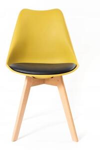 Stolička v škandinávskom štýle žltej farby Žltá