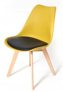Stolička v škandinávskom štýle žltej farby Žltá