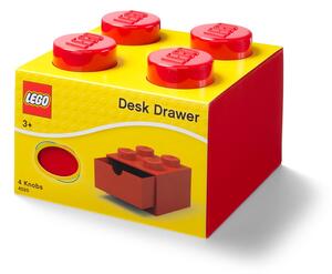 Červený stolový box so zásuvkou LEGO®, 15 x 16 cm