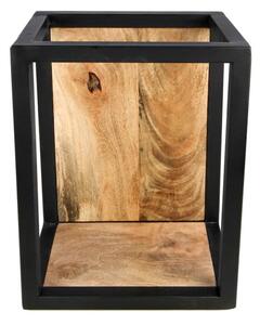 Nástenná polica s detailom z mangového dreva HSM collection Caria, 25 × 35 cm