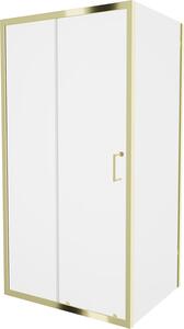 MEXEN - Apia sprchovací kút, posuvné dvere, 120 x 70 cm, transparentné - zlatá - 840-120-070-50-00