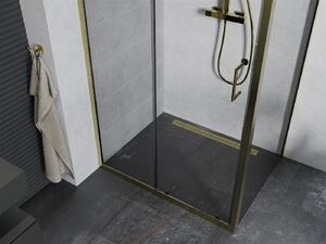 Mexen Apia sprchovací kút s posuvnými dverami 100 (dvere) x 70 (stena) cm, 5mm číre sklo, zlatý profil, 840-100-070-50-00