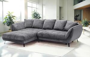ROHOVÁ SEDAČKA, textil, grafitová, sivá Livetastic - Sedačky, Online Only