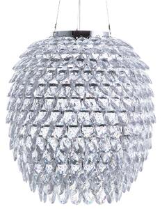 Závesná lampa transparentné kryštál 110 cm kovový rám s kryštálmi rozptyľujú čarovné svetlo
