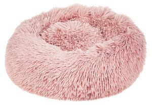 Posteľ pre psa ružový polyester 50 x 50 cm okrúhly pelech pre psa a mačku obývacia izba spálňa