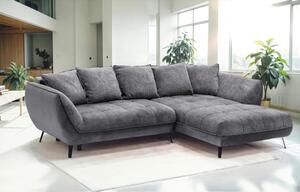 ROHOVÁ SEDAČKA, textil, grafitová, sivá Livetastic - Sedačky, Online Only