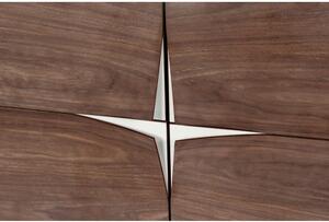 Hnedý príborník v dekore orechového dreva Woodman Flop, 100 x 140 cm