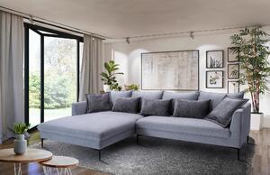 ROHOVÁ SEDAČKA, textil, sivá Livetastic - Sedačky, Online Only
