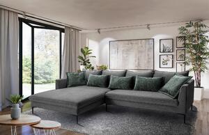 ROHOVÁ SEDAČKA, textil, tmavosivá Livetastic - Sedačky, Online Only