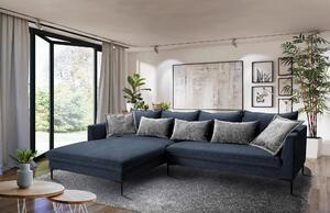 ROHOVÁ SEDAČKA, textil, tmavomodrá Livetastic - Sedačky, Online Only