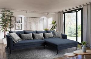 ROHOVÁ SEDAČKA, textil, tmavomodrá Livetastic - Sedačky, Online Only