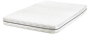 Matrac z pamäťovej peny biely so sivou polyester 120 x 200 cm na jednolôžkovú posteľ so snímateľným poťahom
